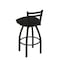 Holland Bar Stool Co 25" Low Back Swivel Counter Stool, Black Wrinkle, Canter Espresso Seat 41125BW003 - alternate 4